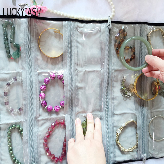 Przenośna torba na biżuterię z aksamitu i zamkiem błyskawicznym – organizator na kolczyki, pierścionki, naszyjniki i pudełko wystawowe - Wianko - 28
