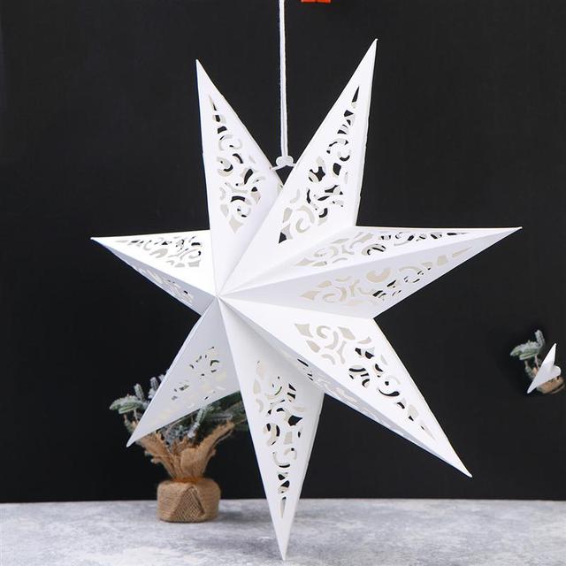 45cm Lampion w kształcie gwiazdy z papierowym abażurem dekoracyjnym do wiszenia - okno, ogród, przyjęcie - Wianko - 3