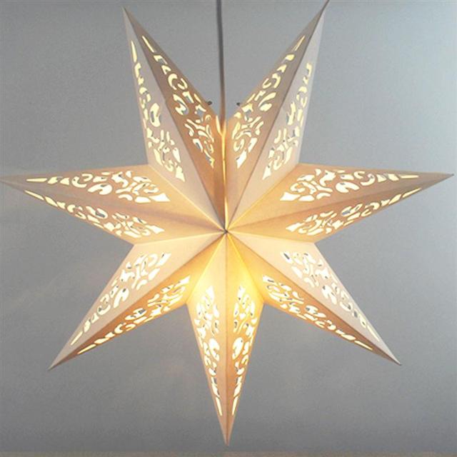 45cm Lampion w kształcie gwiazdy z papierowym abażurem dekoracyjnym do wiszenia - okno, ogród, przyjęcie - Wianko - 1