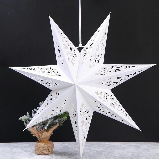 45cm Lampion w kształcie gwiazdy z papierowym abażurem dekoracyjnym do wiszenia - okno, ogród, przyjęcie - Wianko - 4