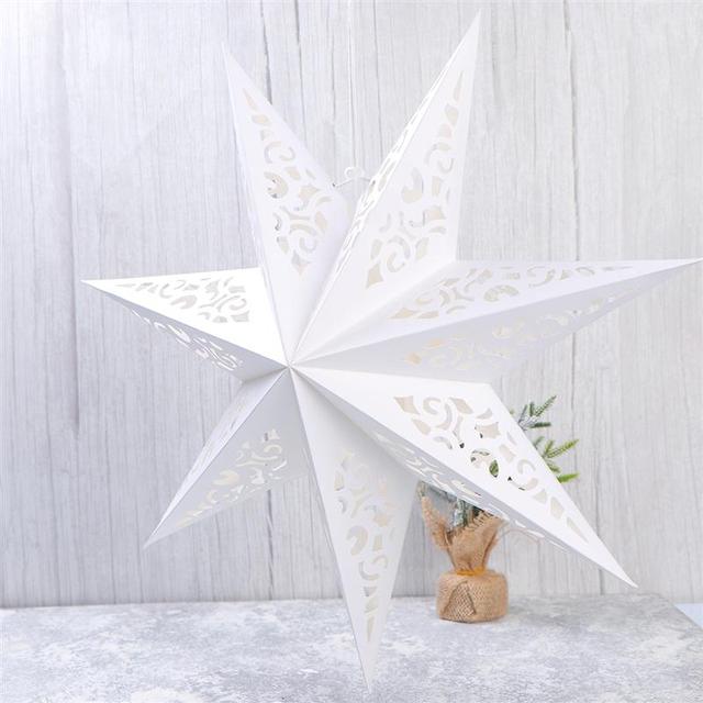 45cm Lampion w kształcie gwiazdy z papierowym abażurem dekoracyjnym do wiszenia - okno, ogród, przyjęcie - Wianko - 9