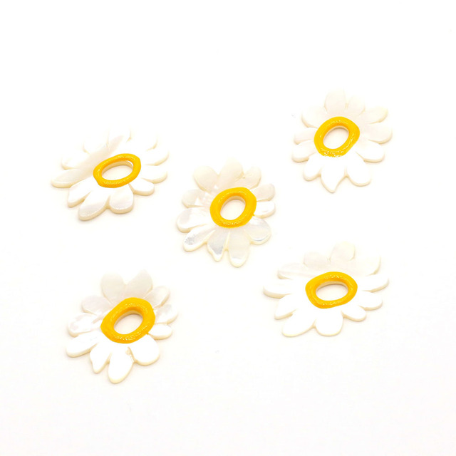 Naturalne morskie muszelki w kształcie słonecznika - luźne, wykwintne charms do tworzenia biżuterii DIY - bransoletki, naszyjniki, kolczyki - akcesoria - Wianko - 2