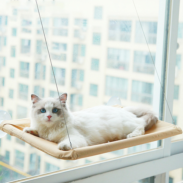 Legowisko dla kota Cut Pet Sunny Window - zestaw hamaka z przyssawkami, zapewniający bezpieczny i wygodny wypoczynek kotu o wadze do 20 kg - Wianko - 4