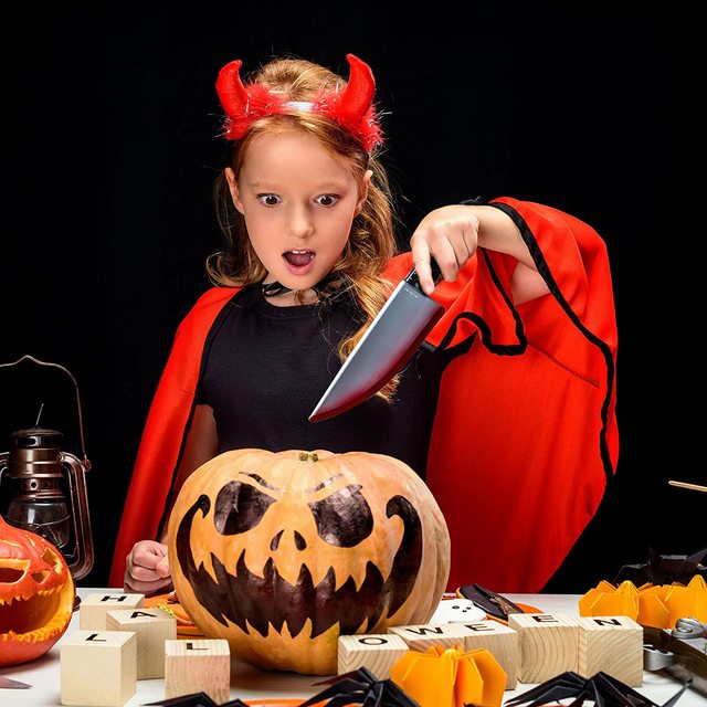 Halloween sztuczna krew - rekwizyty dekoracyjne: fałszywy nóż, plastikowy tasak, maczety - zabawki na przyjęcie dziecięce - Wianko - 23