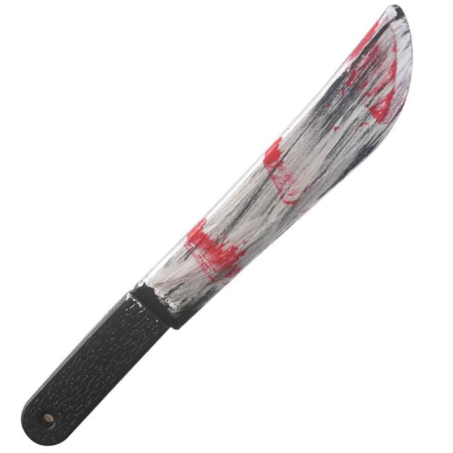 Halloween sztuczna krew - rekwizyty dekoracyjne: fałszywy nóż, plastikowy tasak, maczety - zabawki na przyjęcie dziecięce - Wianko - 6