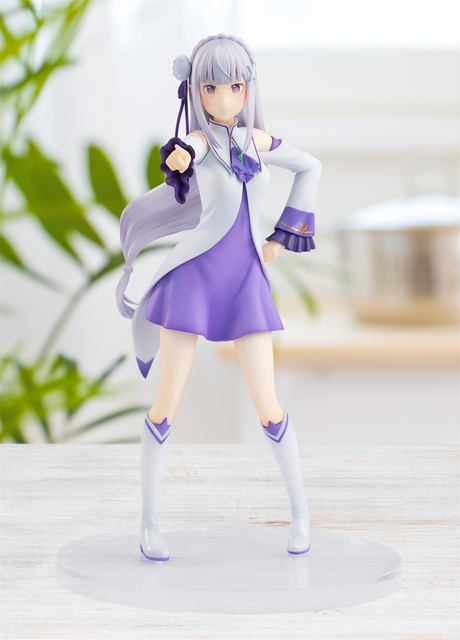 Anime figurka Emilia z serialu Re: Zero - 17cm, wykonana z PVC - Wianko - 2