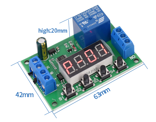 Przekaźnik opóźniający smart electronics z modułem timerem i wieloma trybami, DC5V12V24V, pętla czasowa - Wianko - 1