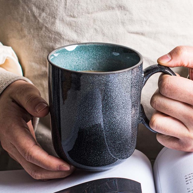 Kubek ceramiczny męski, biurowy, kreatywny, szkliwiony do picia kawy w domu - Wianko - 11
