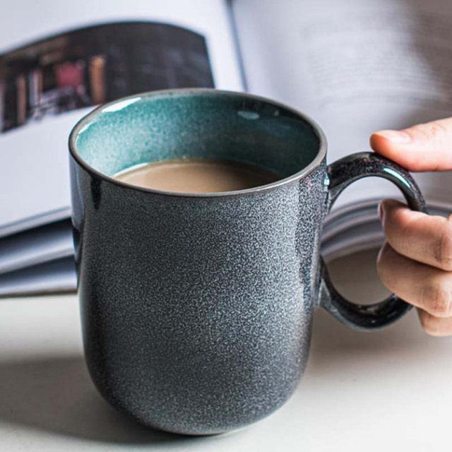 Kubek ceramiczny męski, biurowy, kreatywny, szkliwiony do picia kawy w domu - Wianko - 3