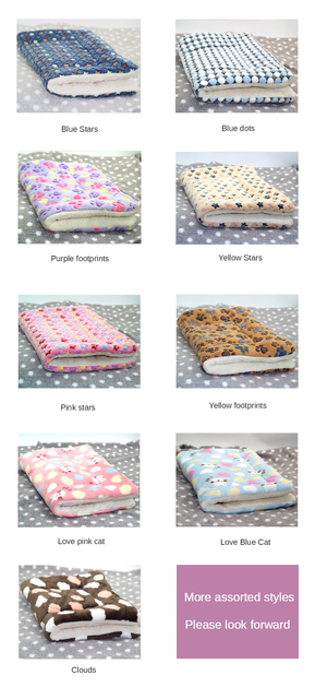 Mata flanelowa Pet Soft Fleece Pad dla zwierząt domowych - zagęszczony kocyk na łóżko, poduszka na sofę, dywan przenośny - zmywalna i ciepła - Wianko - 8