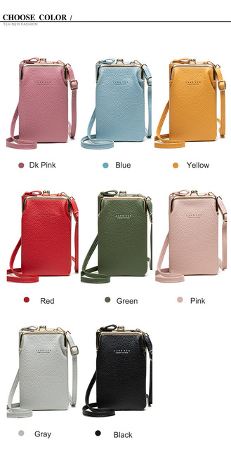 Luksusowa damska torebka na ramię z PU skóry, mini rozmiar z miejscem na telefon, karty podróżne i portfel - Wianko - 8
