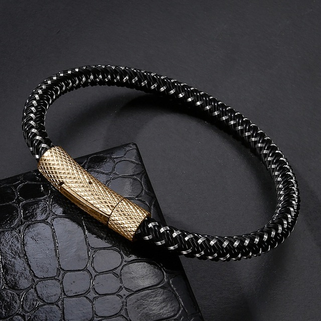 Czarna modna bransoletka AZIZ BEKKAOUI z tworzywa sztucznego - Wianko - 5