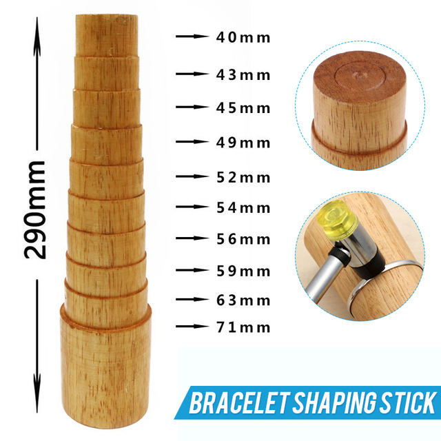 Narzędzia do regulacji i pomiaru bransoletki - Gauge drewniany krok, Stick trzpień Sizer - Wianko - 1