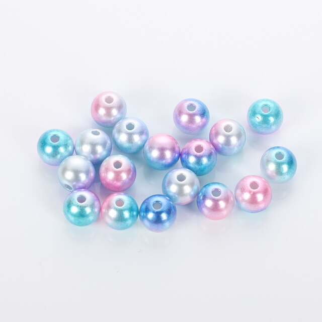 50-400 sztuk 13-kolorowych, plastikowych koralików z imitacją perły, średnica 3-12 mm, otwory do ręcznego wyrobu biżuterii DIY - Wianko - 7
