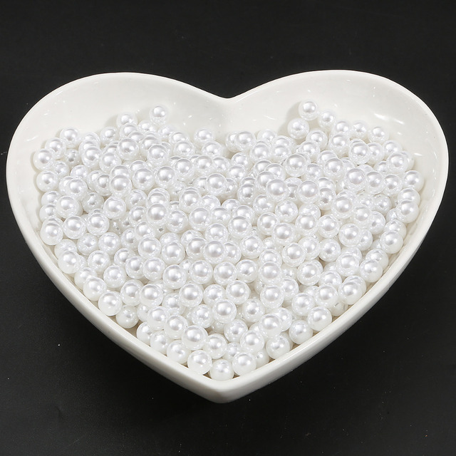 Białe okrągłe akrylowe korale imitujące perły, 2-20mm, ABS, luźny koralik do tworzenia biżuterii DIY - Wianko - 5