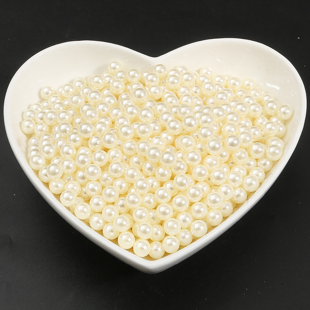 Białe okrągłe akrylowe korale imitujące perły, 2-20mm, ABS, luźny koralik do tworzenia biżuterii DIY - Wianko - 4