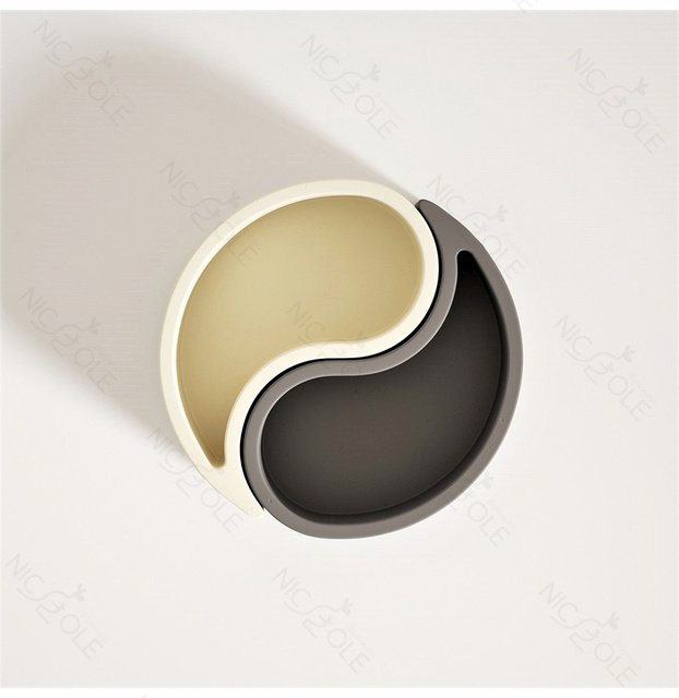 Forma DIY do gliny - Yin Yang świeca betonowa słoik, silikonowa doniczka na biurko do dekoracji, narzędzie kształtujące plotki - Wianko - 12