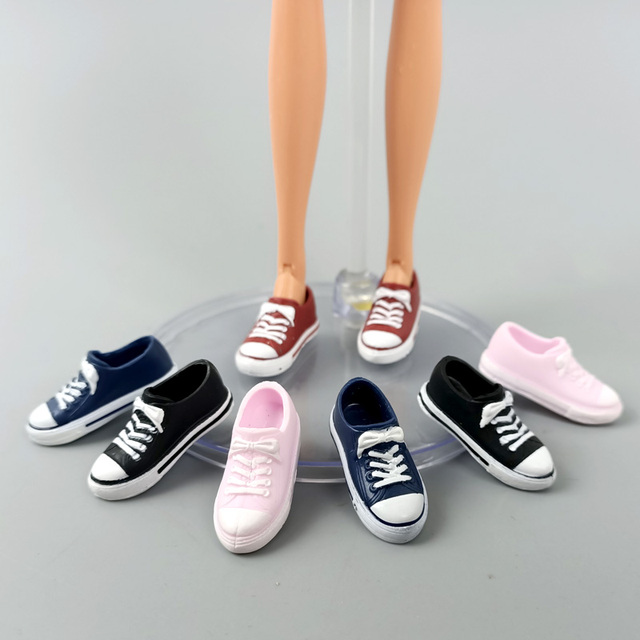 Trampki kolorowe dla lalki Barbie w stylu Casual, buty dla Blythe Licca - stopy płaskie, akcesoria 1/6 - Wianko - 4