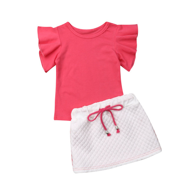 Zestaw ubrań dla dzieci: T-shirt z długim rękawem i spódnica Tutu dla dziewczynki, 1-6 lat - Wianko - 3