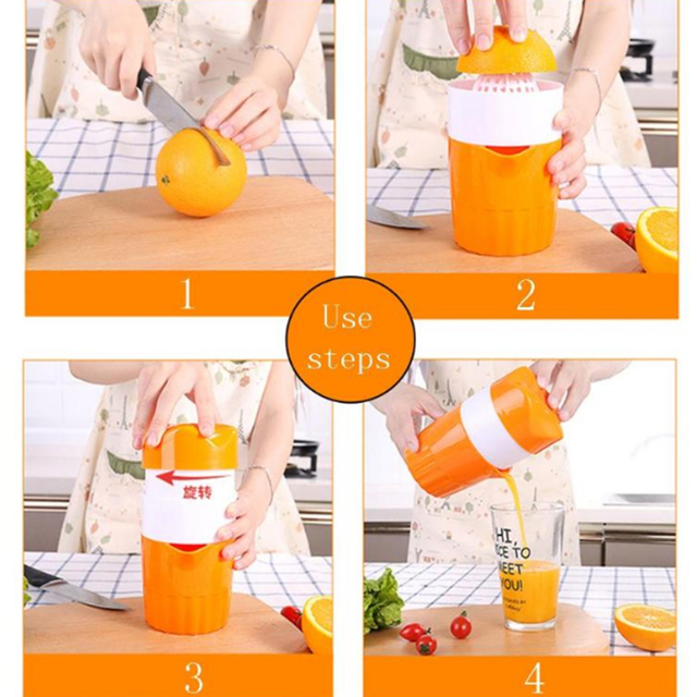 Wyciskarka do owoców sok pomarańczowy kubek przenośna instrukcja - Wianko - 4