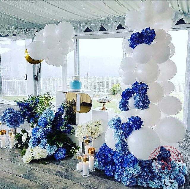 Balon lateksowy okrągły w matowym kształcie, kolor biały, różowy i niebieski, idealny do dekoracji na ślub, urodziny, przyjęcie - Wianko - 8