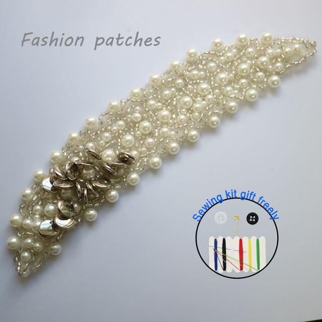 Perłowe naszywki DIY na odzież - modne aplikacje na hafty - Wianko - 10