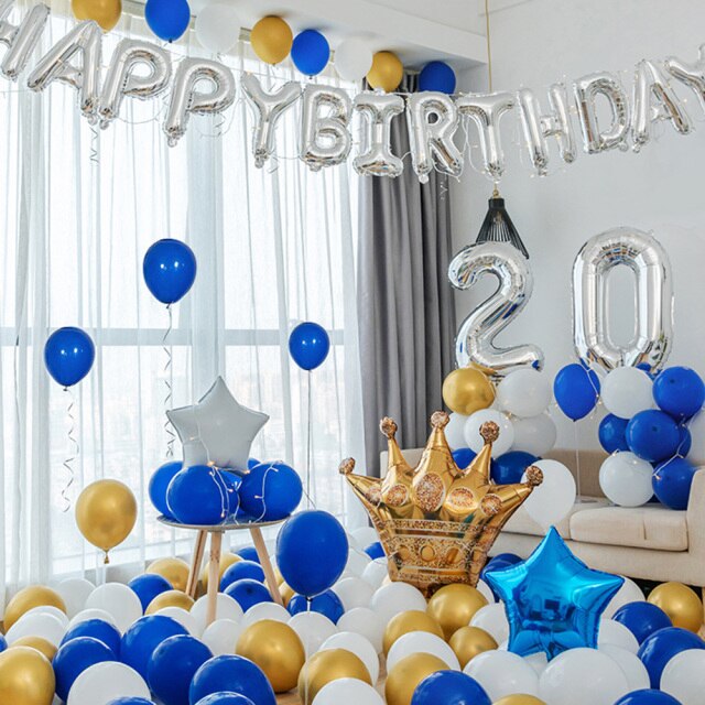 Duża folia balonów urodzinowych w kształcie cyfry 0-9 (32 Cal) - dekoracje na urodziny, wesela, Boże Narodzenie - Wianko - 4