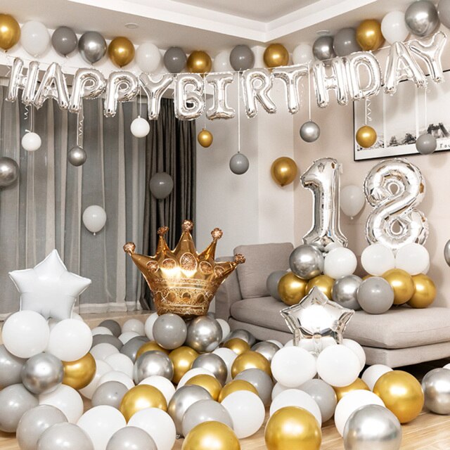 Duża folia balonów urodzinowych w kształcie cyfry 0-9 (32 Cal) - dekoracje na urodziny, wesela, Boże Narodzenie - Wianko - 1