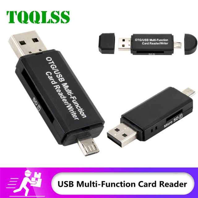 Czytnik kart 2 w 1 SDHC/SD/TF Micro USB OTG Adapter dla Macbook/Huawei/Xiaomi/Android PC - Wianko - 1