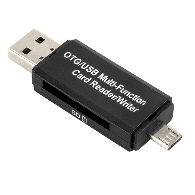 Czytnik kart 2 w 1 SDHC/SD/TF Micro USB OTG Adapter dla Macbook/Huawei/Xiaomi/Android PC - Wianko - 2