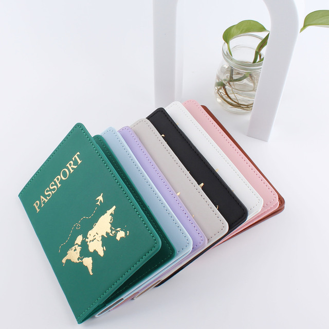 Etui na paszport z mapą świata - skórzany futerał podróżny z uchwytem na karty - Wianko - 6