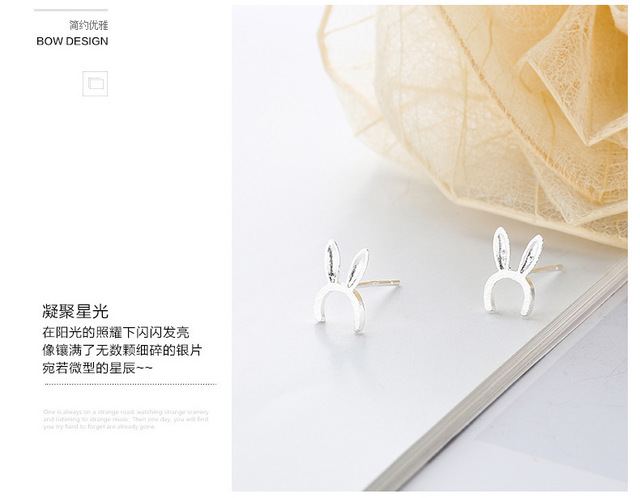Kolczyki ze zapięciem typu sztyft: 925 Sterling Silver, Cute zwierzęcy motyw - Moda koreańska SE516 - Wianko - 6