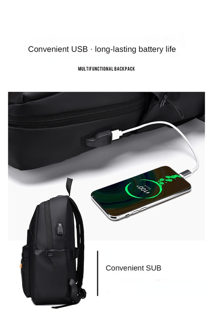 Plecak dla mężczyzn i kobiet 2021 na 14-calowy laptop, dużej pojemności, stylowy, wodoodporny - Wianko - 7
