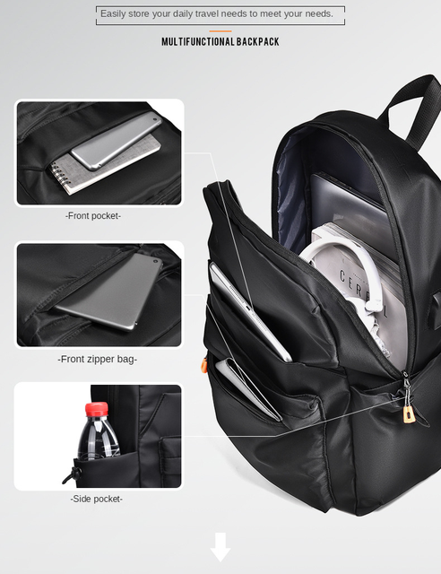 Plecak dla mężczyzn i kobiet 2021 na 14-calowy laptop, dużej pojemności, stylowy, wodoodporny - Wianko - 6