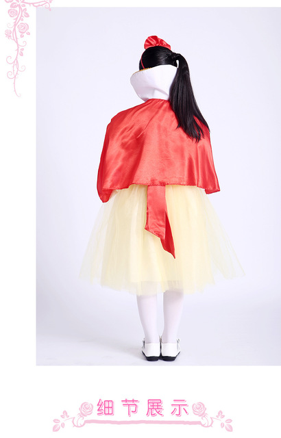 Bożonarodzeniowa sukienka dla dziewczynki w kolorze śnieżnobiałym, idealna na Halloween i inne imprezy kostiumowe - Wianko - 6