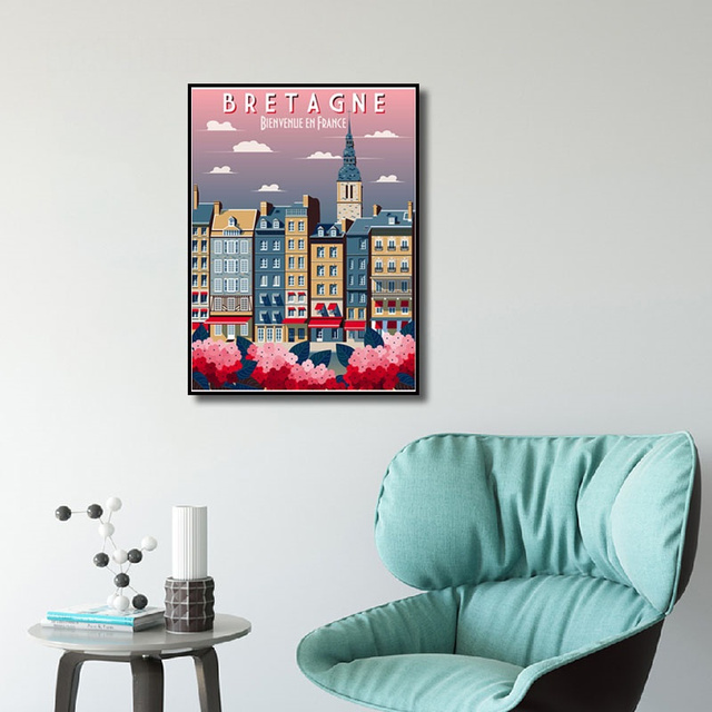 Obraz na płótnie Budowa miasta w Europie i Stanach Zjednoczonych - dekoracyjny plakat drukowany rzemieślniczo na tle ściany - Wianko - 6