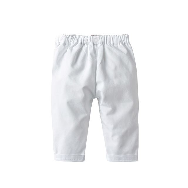 Garnitur na urodziny chłopca 2021 - formalne ubranie dla dzieci w zestawie: bluzka, kombinezon i muszka - Wianko - 18
