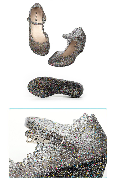 Przezroczyste cekinowe sandały na niskim obcasie dla kobiet - New Arrival z kryształkami, wygoda i styl - dziewczyna księżniczka - Wianko - 4