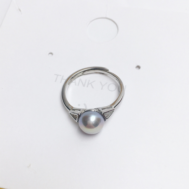 Pierścionek z perłą 925 srebro zaręczyny, naturalna perła, moda damski pierścionek - Wianko - 10