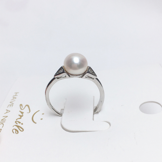 Pierścionek z perłą 925 srebro zaręczyny, naturalna perła, moda damski pierścionek - Wianko - 6