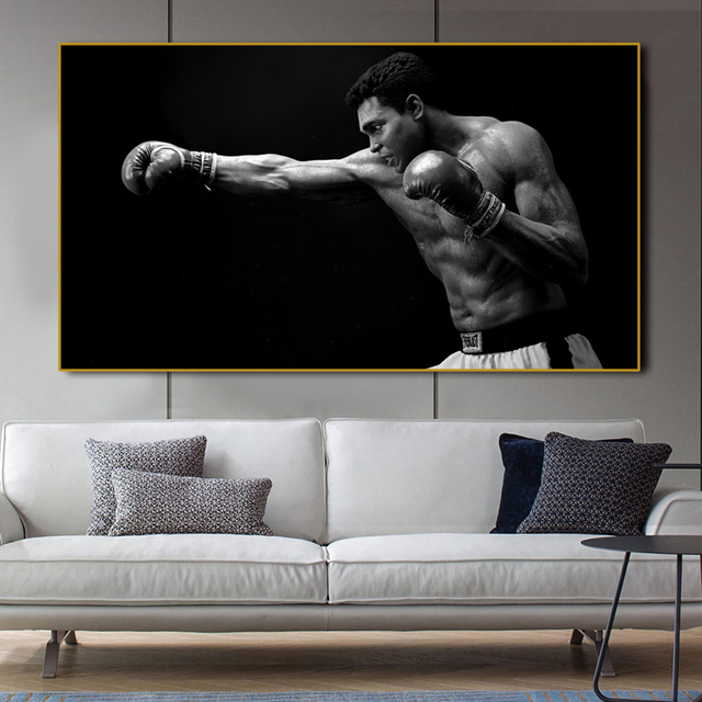 Muhammad Ali - Motywacyjne obrazy bokserskie na płótnie w formie wydruku ściennego do salonu - Wianko - 2