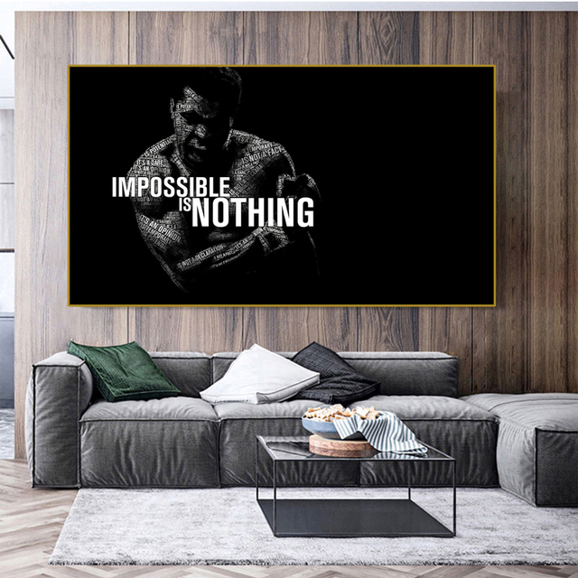 Muhammad Ali - Motywacyjne obrazy bokserskie na płótnie w formie wydruku ściennego do salonu - Wianko - 3