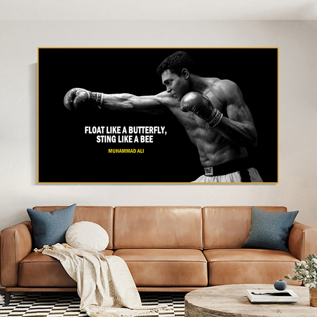Muhammad Ali - Motywacyjne obrazy bokserskie na płótnie w formie wydruku ściennego do salonu - Wianko - 4
