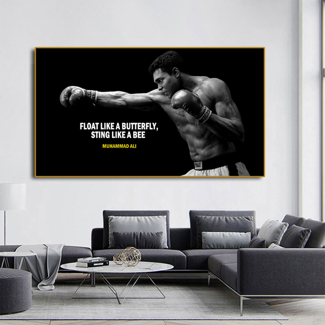 Muhammad Ali - Motywacyjne obrazy bokserskie na płótnie w formie wydruku ściennego do salonu - Wianko - 5