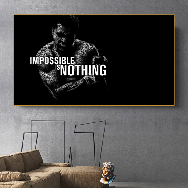Muhammad Ali - Motywacyjne obrazy bokserskie na płótnie w formie wydruku ściennego do salonu - Wianko - 6