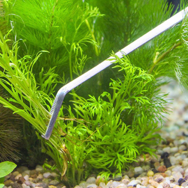 Zestaw narzędzi do czyszczenia akwarium 6szt./op. - nożyczki i pincety ze stali nierdzewnej, idealne do krajobrazu roślin wodnych - torba - Wianko - 8
