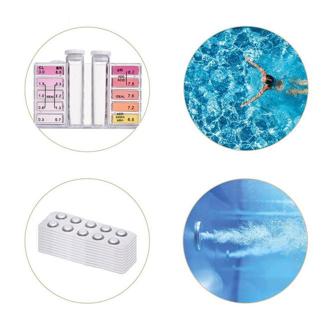 Basen zestaw testowy wartość PH/DPD1 chlor 100 Test tabletki pH wody Tester Hydrotool do badania wody - Wianko - 8