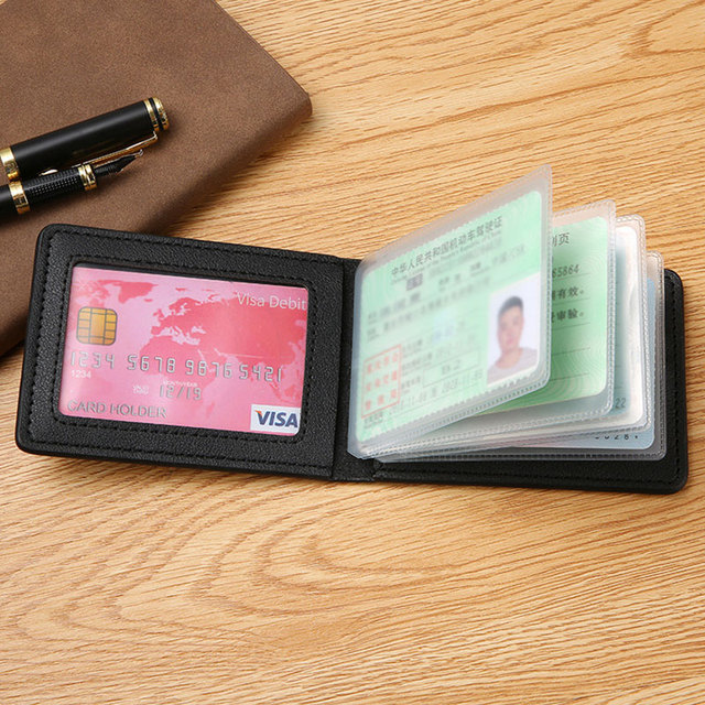 Etui na dokumenty samochodowe - czarna torba na prawo jazdy i dowód osobisty, portfel biznesowy z miejscem na karty i paszport - PU skóra - Wianko - 15