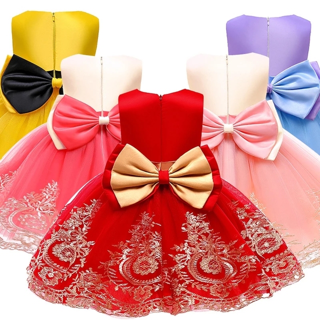 Sukienka wieczorowa w kwiaty dla dziewczynki - kolorowe ciasto, cekinowa siatka, dziecięcy Tutu Princess Dress Costume - Wianko - 59