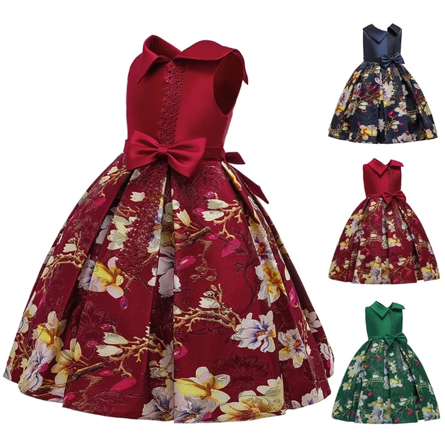 Sukienka wieczorowa w kwiaty dla dziewczynki - kolorowe ciasto, cekinowa siatka, dziecięcy Tutu Princess Dress Costume - Wianko - 60